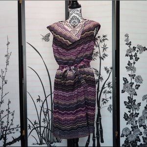 R & K Original Belted Sheath Dress